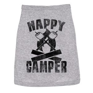 Dog Shirt Happy Camper Cute Outdoor Clothes for Family Pet
